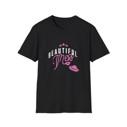 Beautiful Mess T-Shirt — Cute Pink Script Graphic Tee - Estrella & The Stars