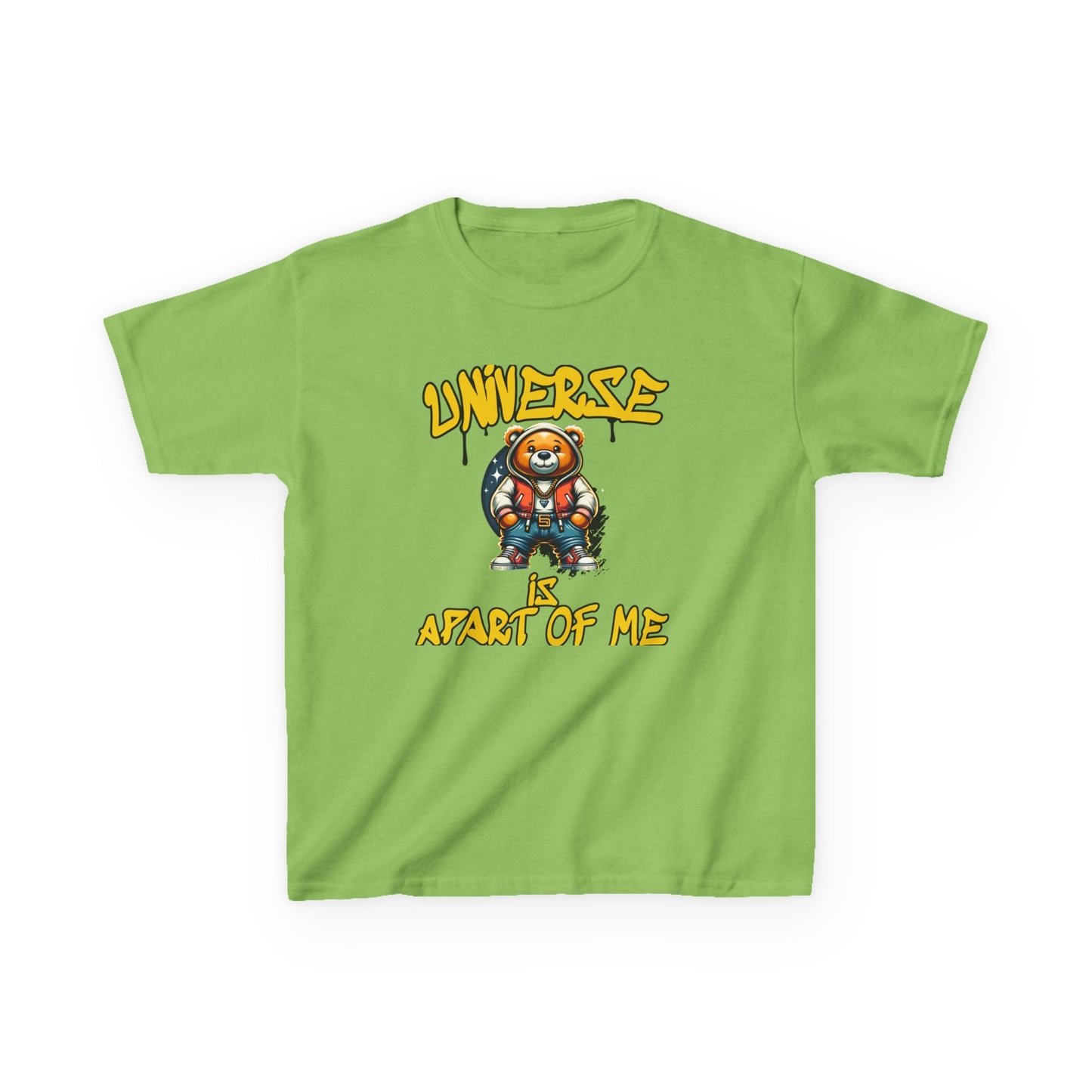 Space Bear Graphic Kids Tee — 'Universe A Part of Me' Design - Estrella & The Stars