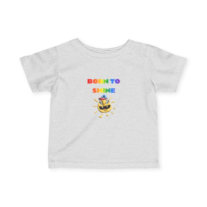 Infant Tee — "Born to Shine" Rainbow Emoji Baby Shirt - Estrella & The Stars