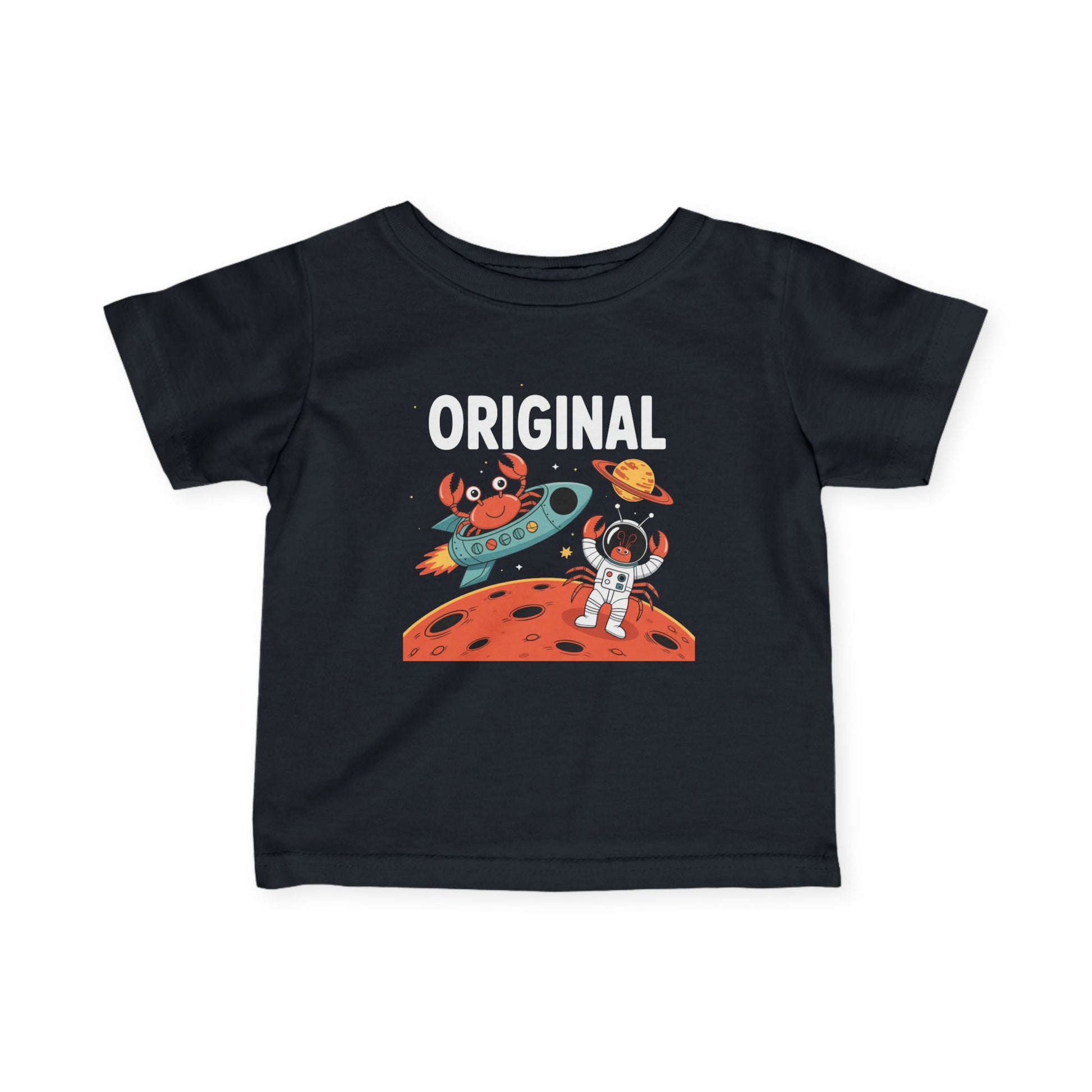 Original Space Adventure Infant Tee — Cute Astronaut & Alien Graphic Baby Shirt - Estrella & The Stars