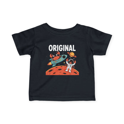 Original Space Adventure Infant Tee — Cute Astronaut & Alien Graphic Baby Shirt - Estrella & The Stars