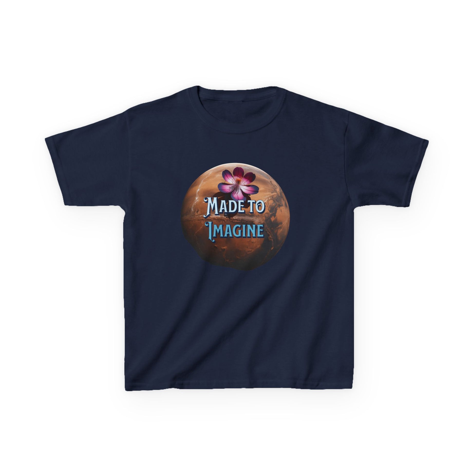Kids Tee — "Made to Imagine" Galaxy Flower Graphic - Estrella & The Stars