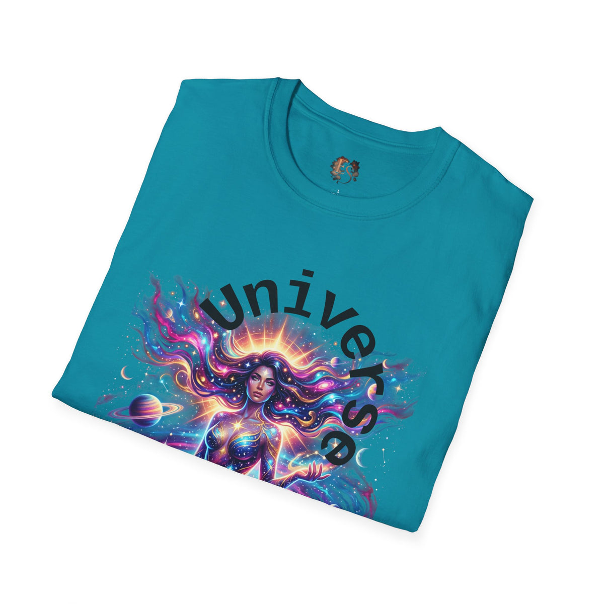 Galaxy Goddess T-Shirt — "The Universe Is Her Own" Female Empowerment Tee - Estrella & The Stars