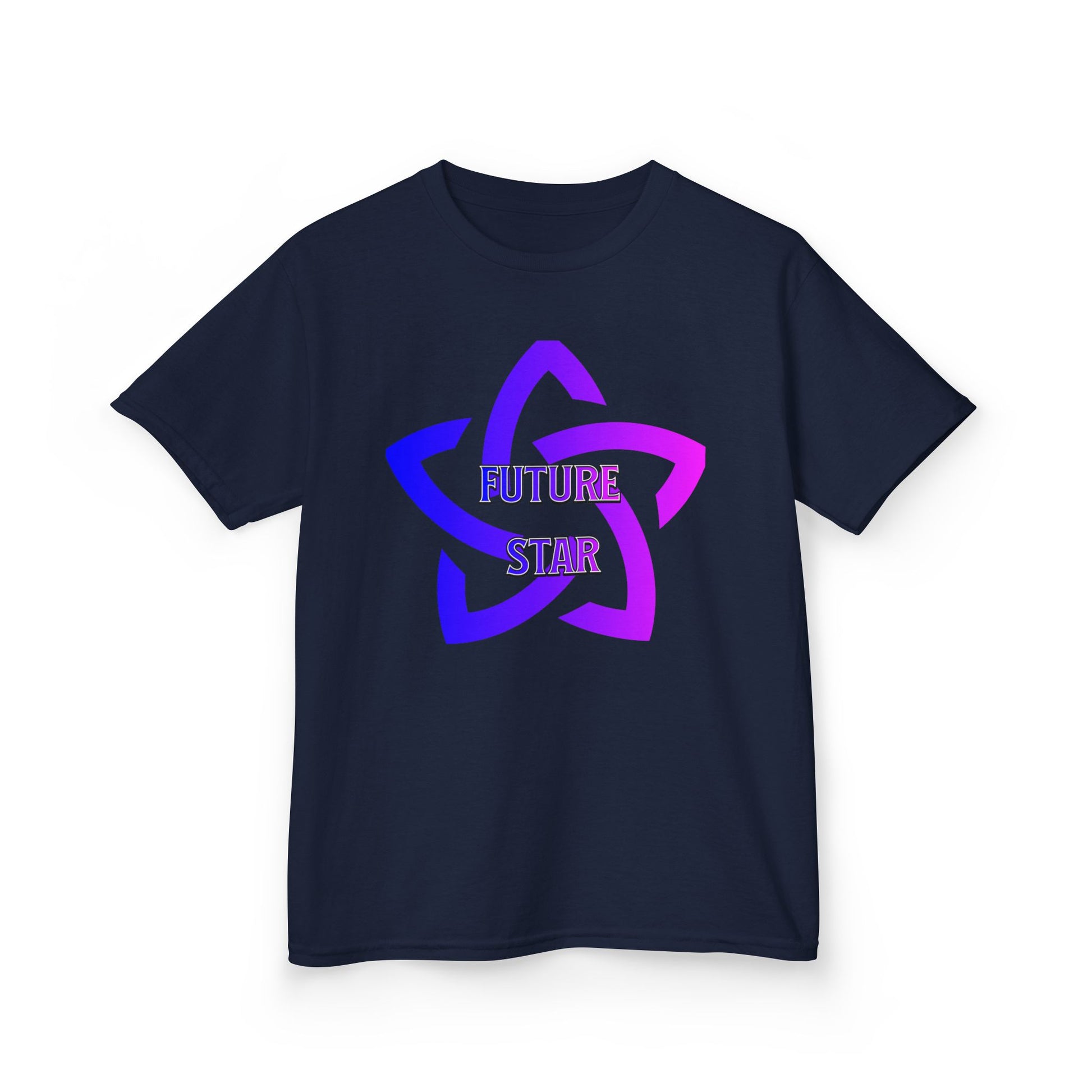 Kids T-Shirt - 'Future Star' Gradient Neon Star Design - Estrella & The Stars