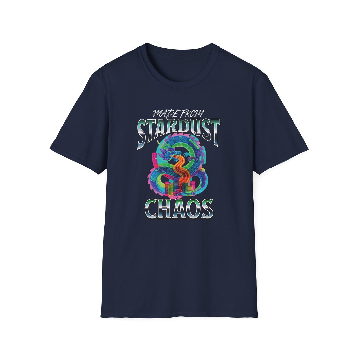 Stardust & Chaos T-Shirt — Psychedelic Cosmic Snake Graphic Tee - Estrella & The Stars