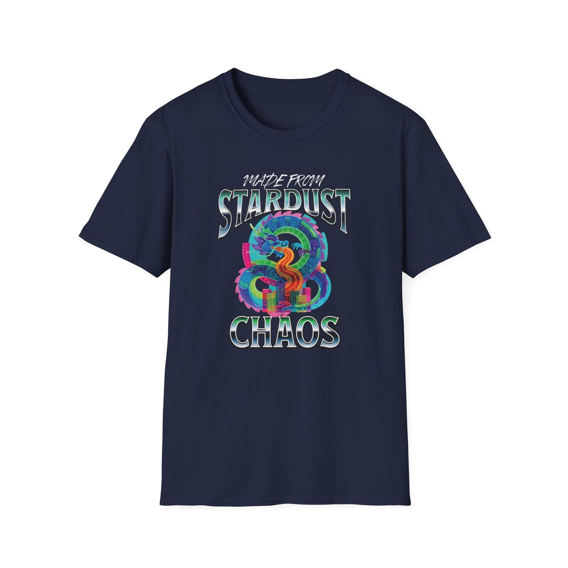 Stardust & Chaos T-Shirt — Psychedelic Cosmic Snake Graphic Tee - Estrella & The Stars