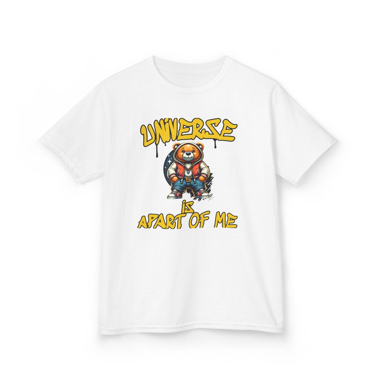 Space Bear Graphic Kids Tee — 'Universe A Part of Me' Design - Estrella & The Stars