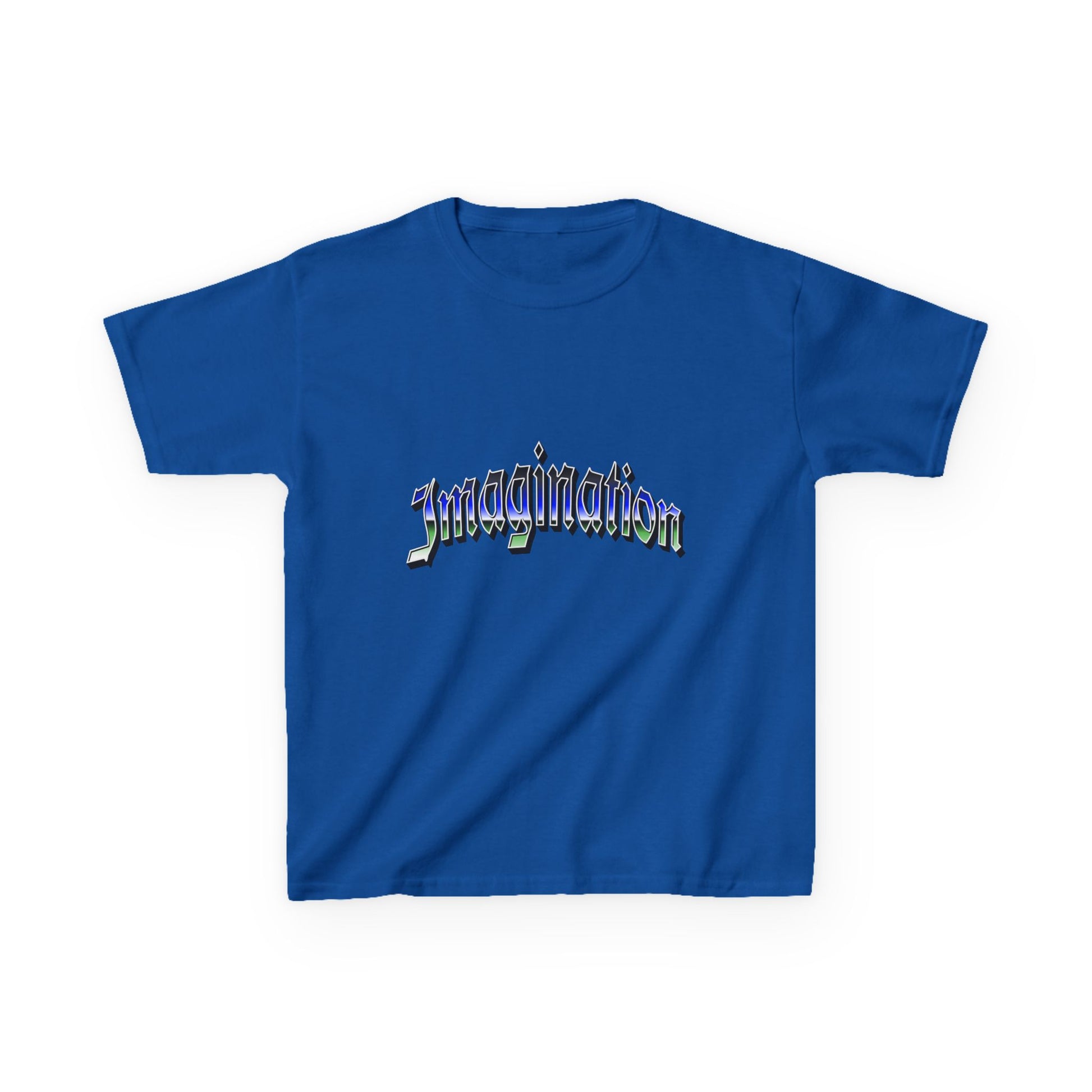 Imagination Kids T‑Shirt — Colorful Wavy Text Tee for Creative Kids - Estrella & The Stars