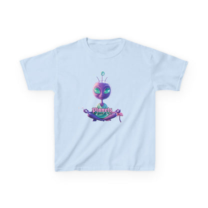 Kids Alien Graphic Tee - Cute Purple Alien "Planets" Design - Estrella & The Stars