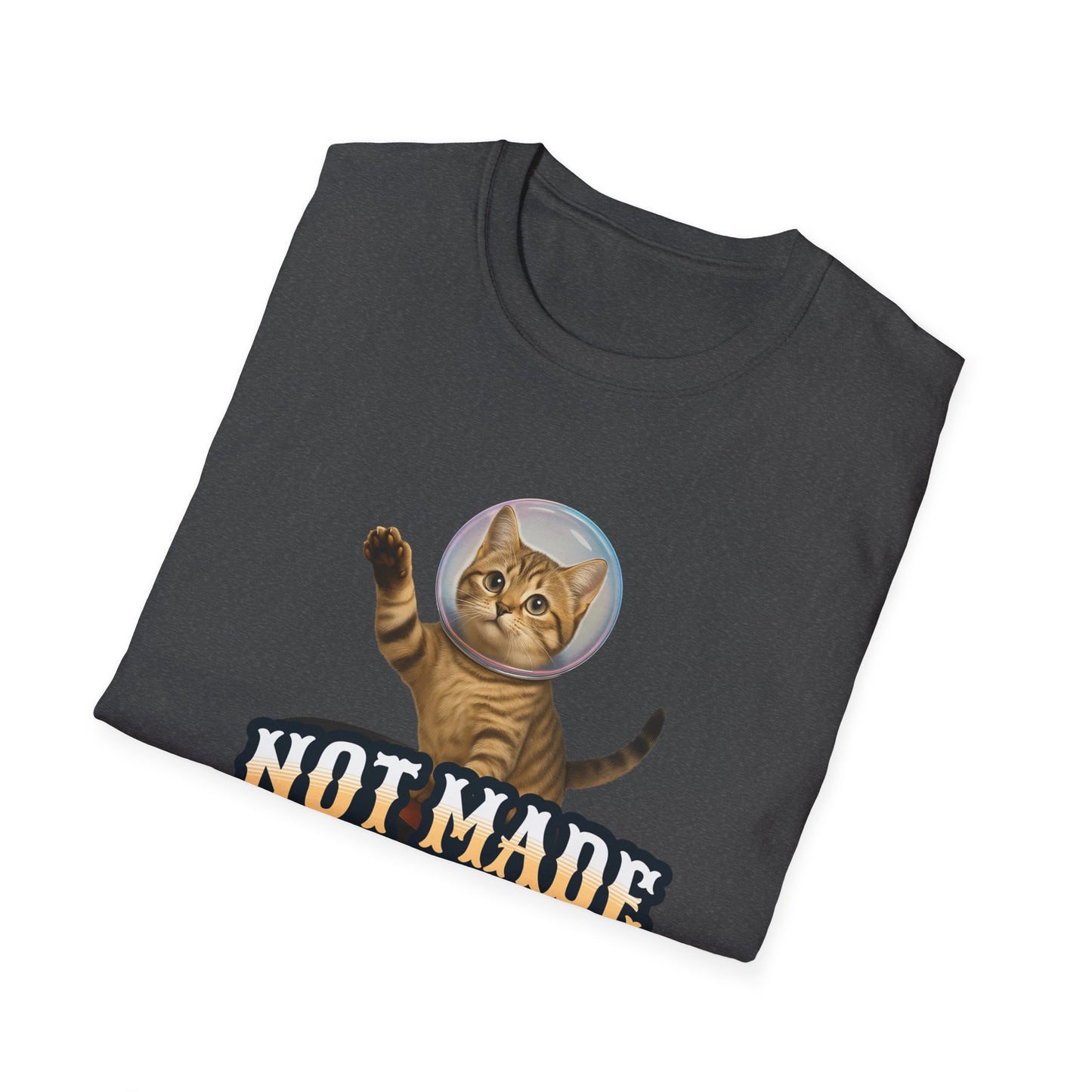 Cat Astronaut T-Shirt — "Not Made 2 Fit In" Retro Space Cat Tee - Estrella & The Stars
