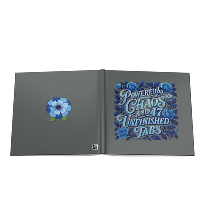 Hardcover Photo Book — "Powered by Chaos and 47 Unfinished Tabs" Floral Design - Estrella & The Stars