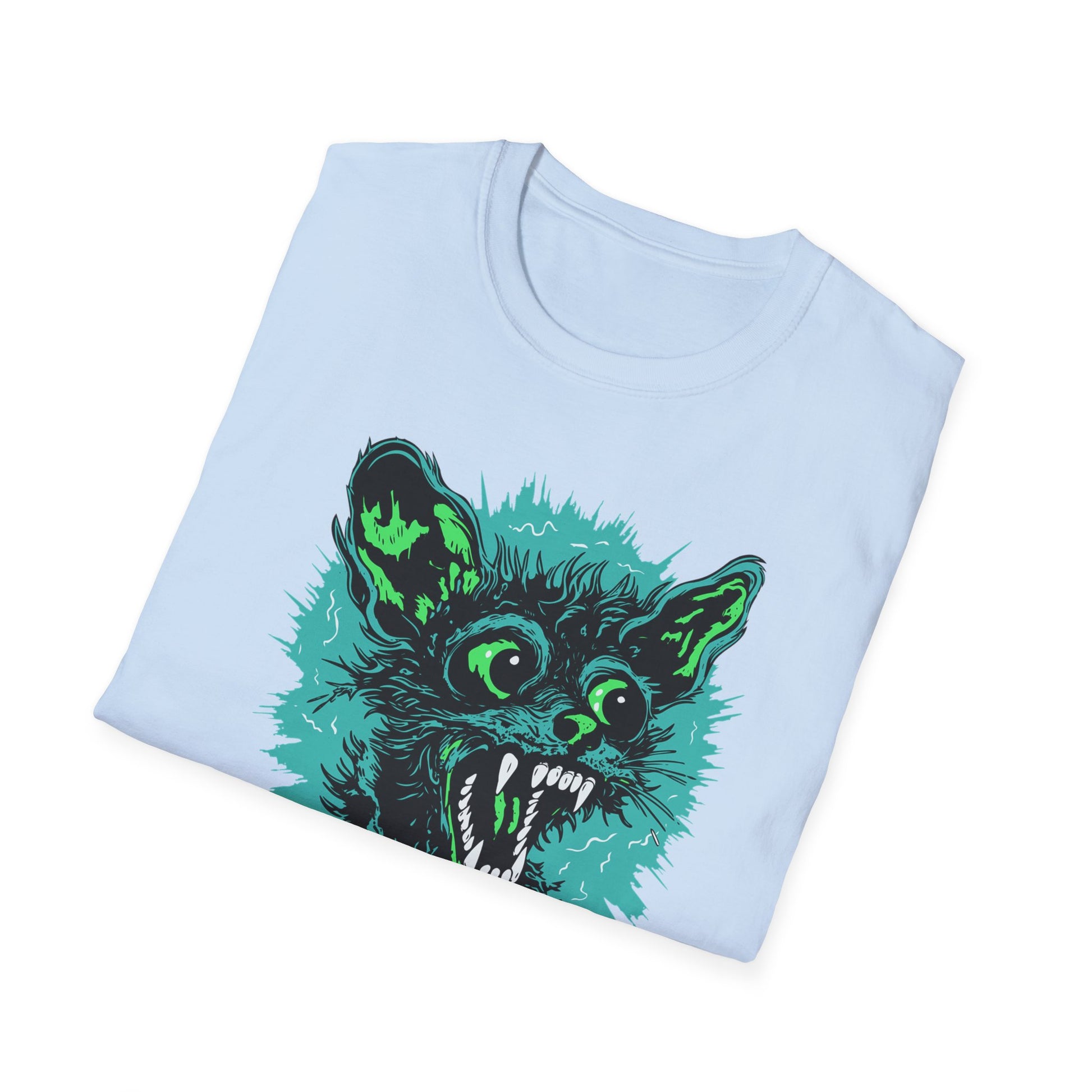 T-Shirt — 'Original: Follow Me For Advice' Retro Green Feral Cat Graphic - Estrella & The Stars