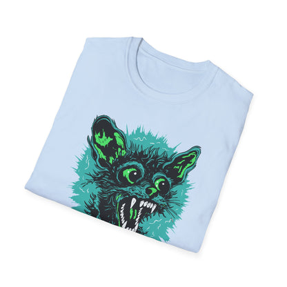 T-Shirt — 'Original: Follow Me For Advice' Retro Green Feral Cat Graphic - Estrella & The Stars