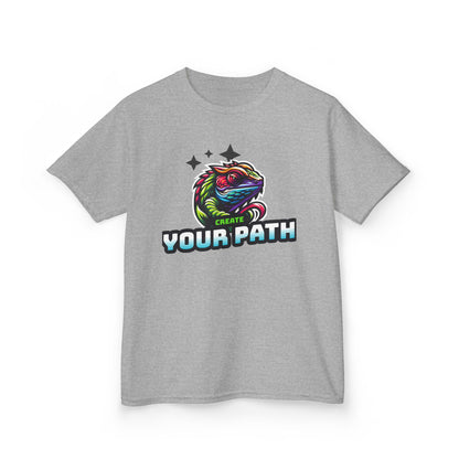 Kids T‑Shirt — Colorful Dragon Illustration "Create Your Path" - Estrella & The Stars