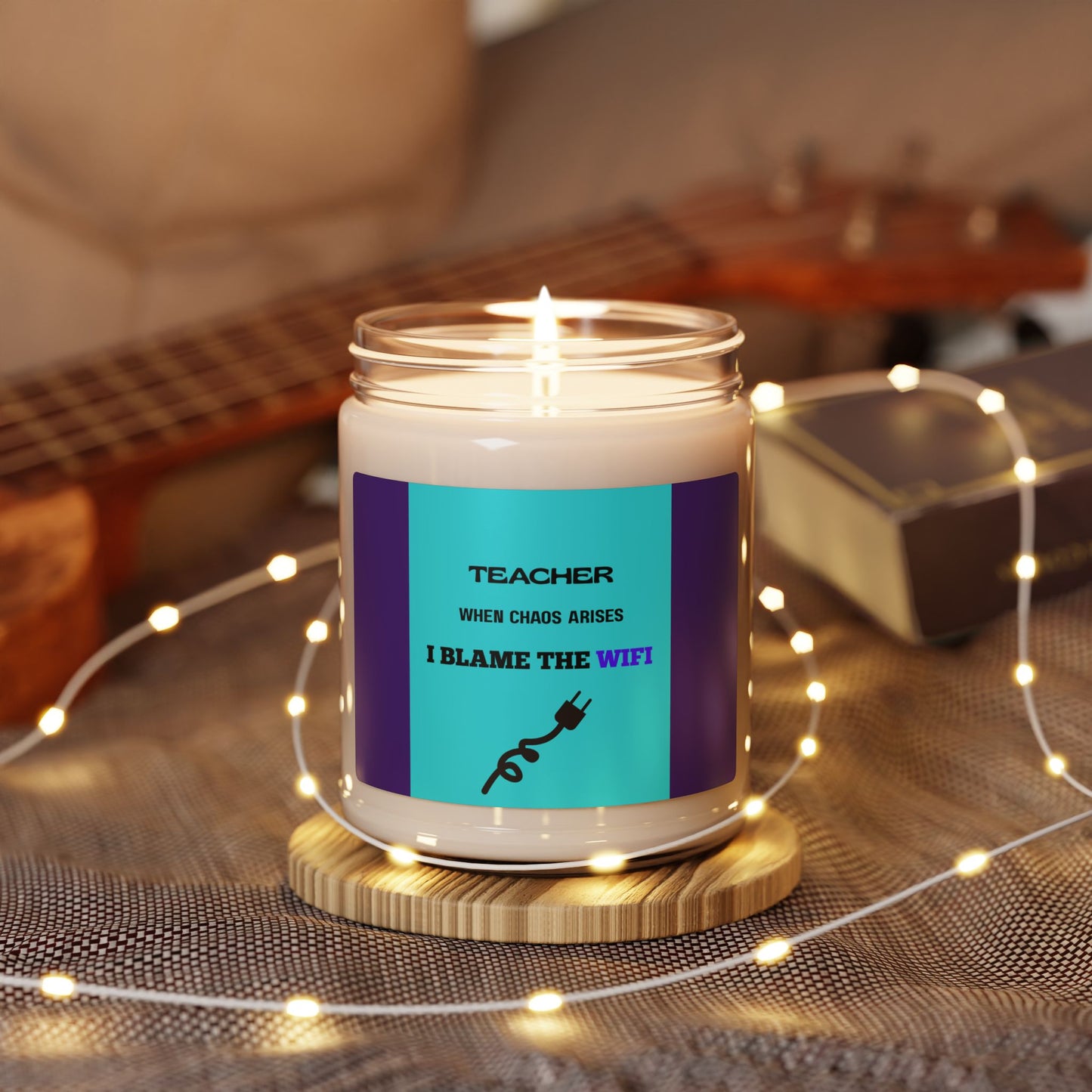 WiFi Blame Candle: Gift for Educators, Scented Relaxation for Teachers - Estrella & The Stars