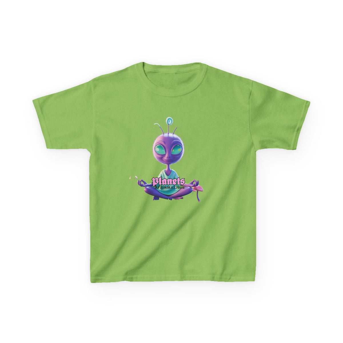 Kids Alien Graphic Tee - Cute Purple Alien "Planets" Design - Estrella & The Stars