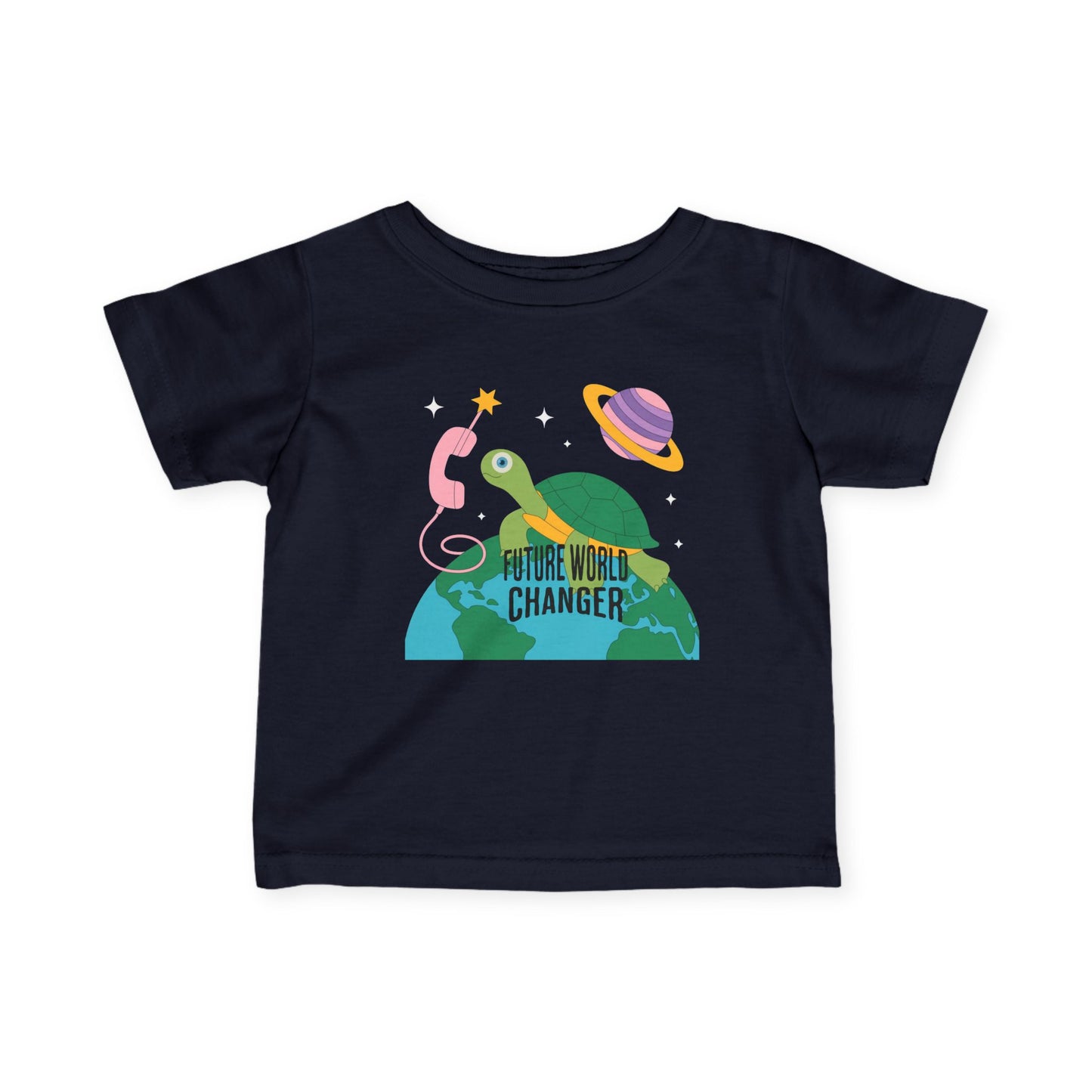 Infant Tee — "Future World Changer" Turtle Space Graphic - Estrella & The Stars