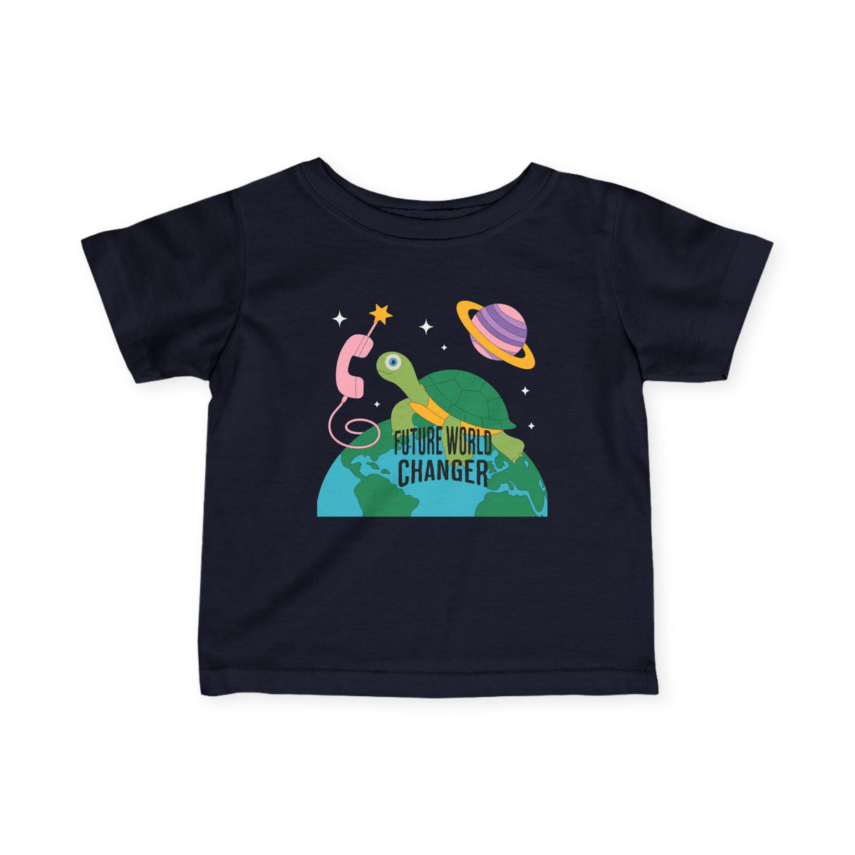 Infant Tee — "Future World Changer" Turtle Space Graphic - Estrella & The Stars