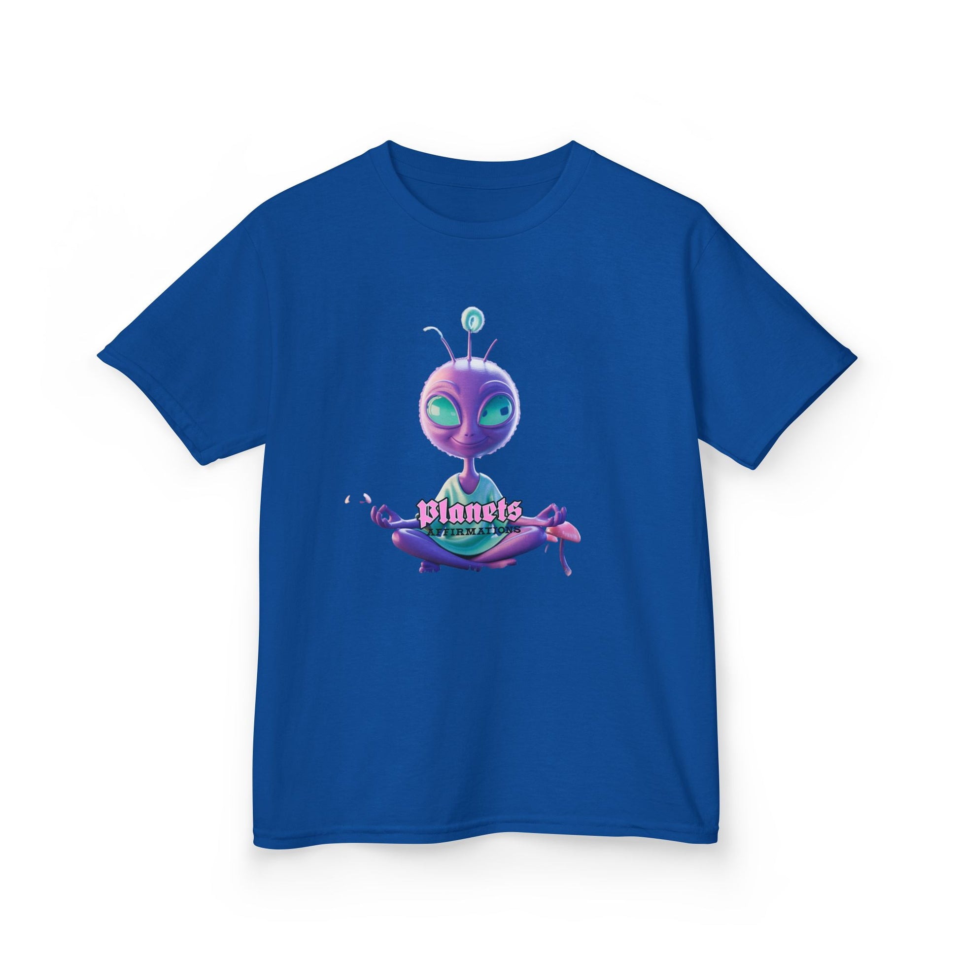 Kids Alien Graphic Tee - Cute Purple Alien "Planets" Design - Estrella & The Stars