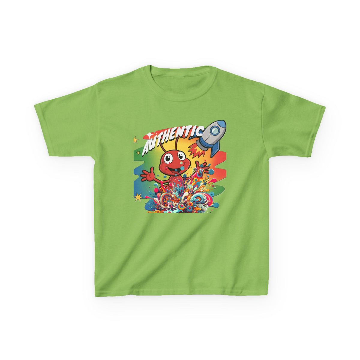Authentic Rocket Kids T‑Shirt — Colorful Cartoon Space Monster Tee - Estrella & The Stars