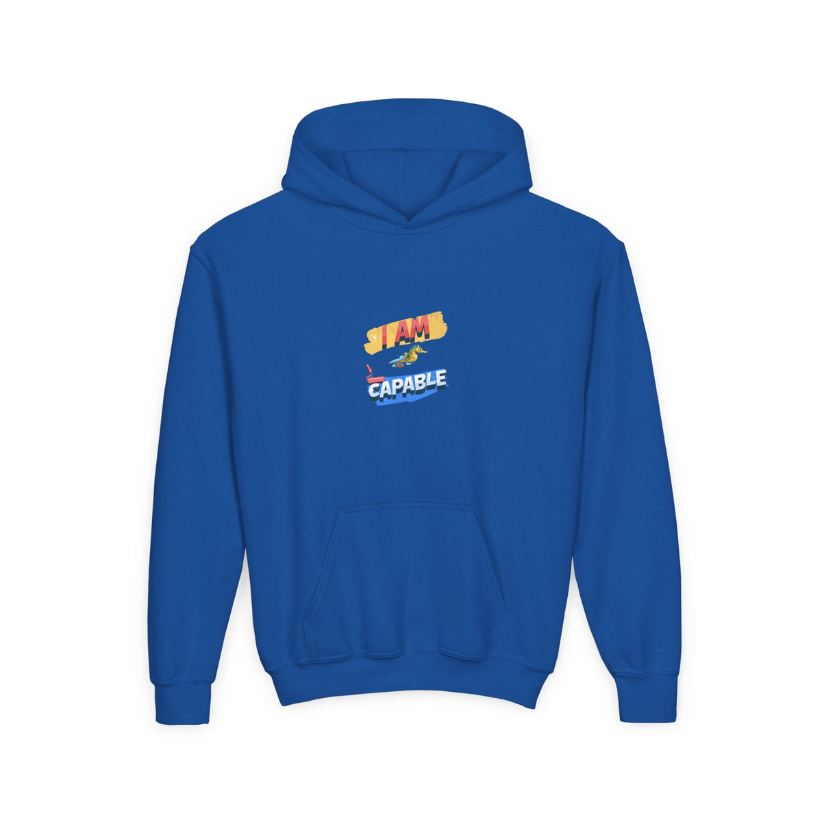 Kids' Colorful Inspirational Hoodie - 'I Am Capable' Youth Sweatshirt - Estrella & The Stars