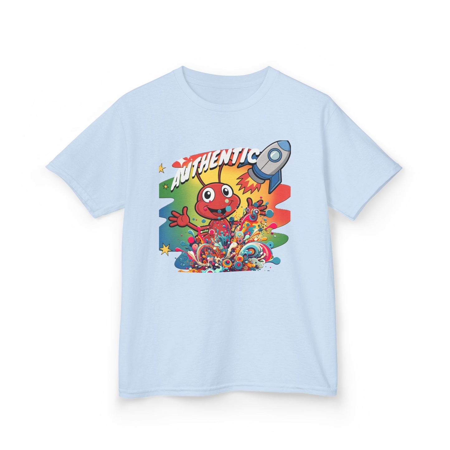 Authentic Rocket Kids T‑Shirt — Colorful Cartoon Space Monster Tee - Estrella & The Stars