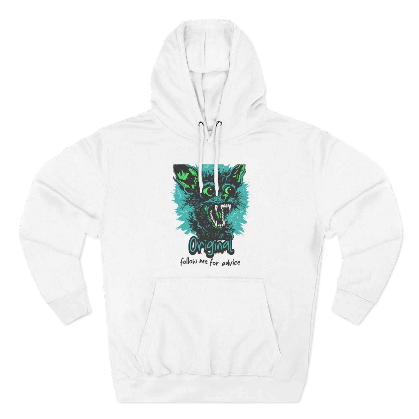 Wolf Graphic Hoodie — 'Original' Teal Roaring Wolf Fleece Pullover - Estrella & The Stars
