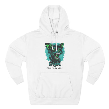 Wolf Graphic Hoodie — 'Original' Teal Roaring Wolf Fleece Pullover - Estrella & The Stars