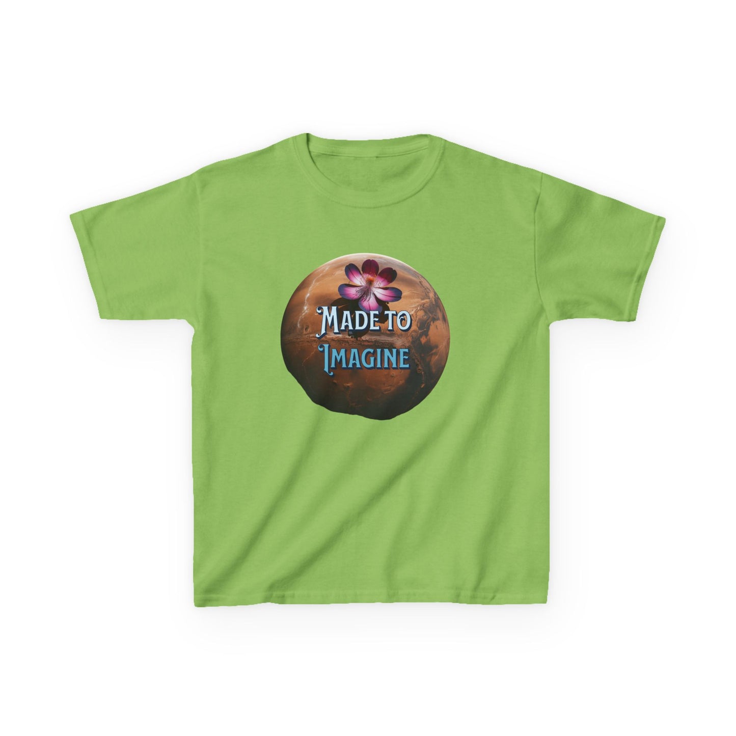 Kids Tee — "Made to Imagine" Galaxy Flower Graphic - Estrella & The Stars