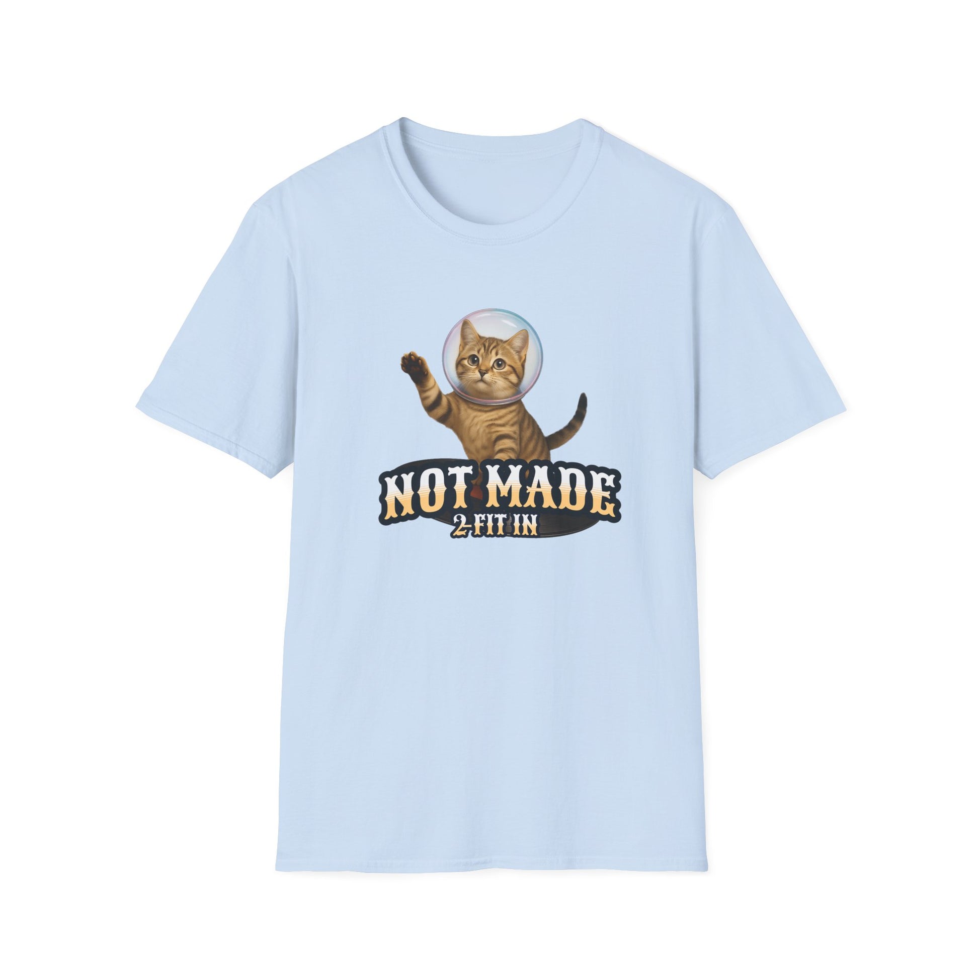 Cat Astronaut T-Shirt — "Not Made 2 Fit In" Retro Space Cat Tee - Estrella & The Stars