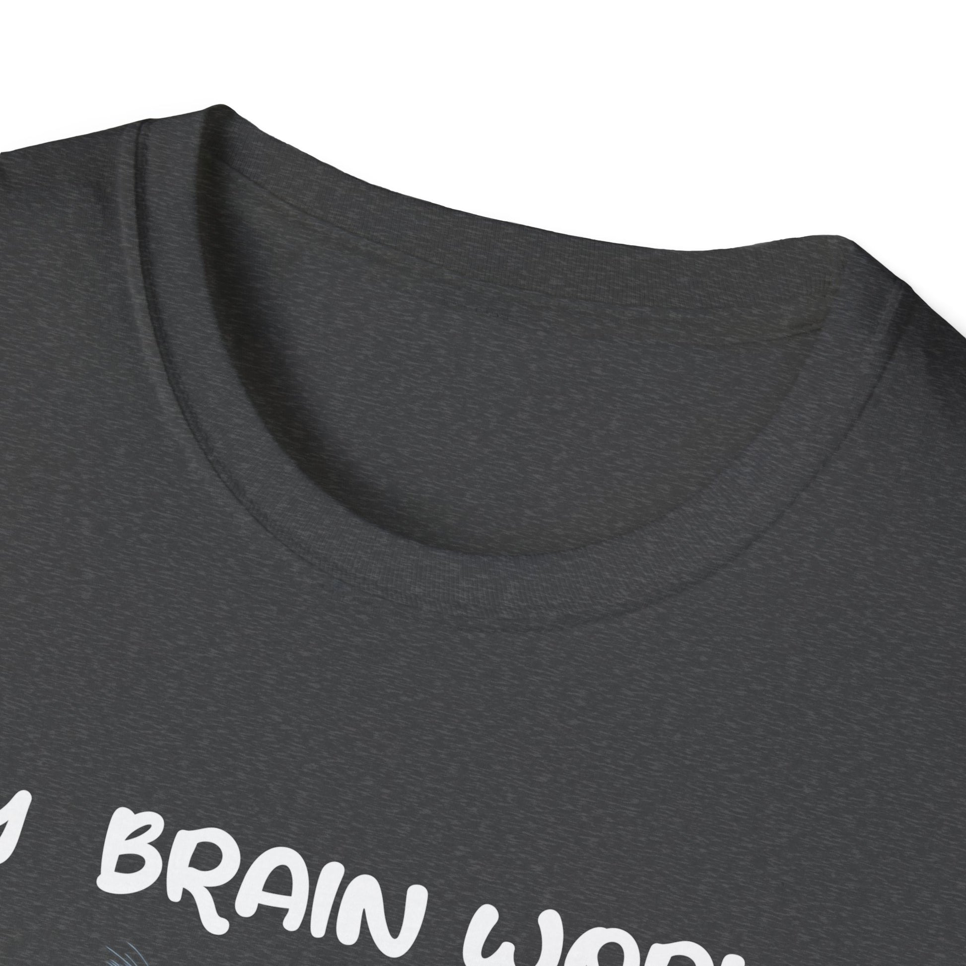 T-Shirt — "My Brain Works" Surreal Blue Creature Graphic Tee - Estrella & The Stars