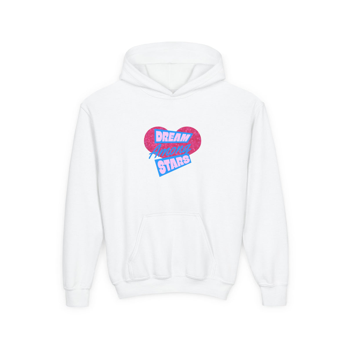Pink Heart Graphic Hoodie for Trendy Teens - Aim for the Stars - Estrella & The Stars