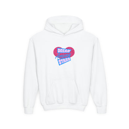 Pink Heart Graphic Hoodie for Trendy Teens - Aim for the Stars - Estrella & The Stars