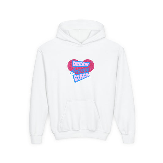 Pink Heart Graphic Hoodie for Trendy Teens - Aim for the Stars - Estrella & The Stars