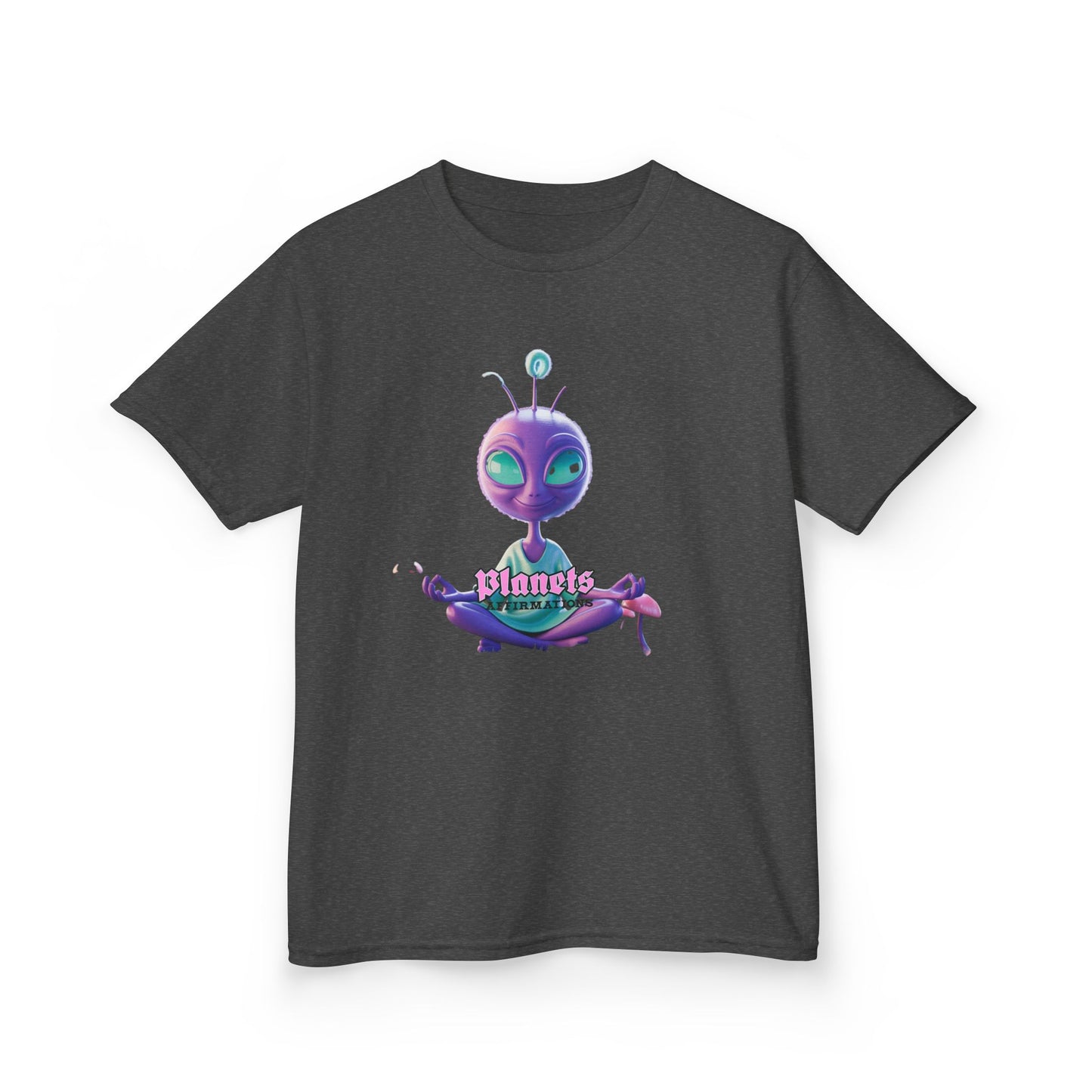 Kids Alien Graphic Tee - Cute Purple Alien "Planets" Design - Estrella & The Stars