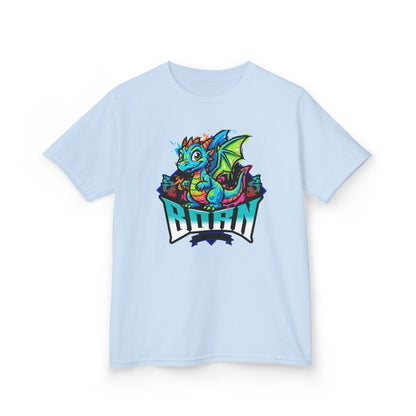 Dragonborn Kids T‑Shirt — Colorful Baby Dragon 'BORN' Graphic Tee for Kids - Estrella & The Stars