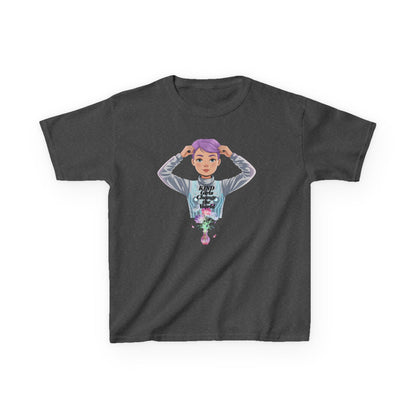 Kids Tee — 'Take The Night' Graphic Shirt with Purple - Haired Character - Estrella & The Stars