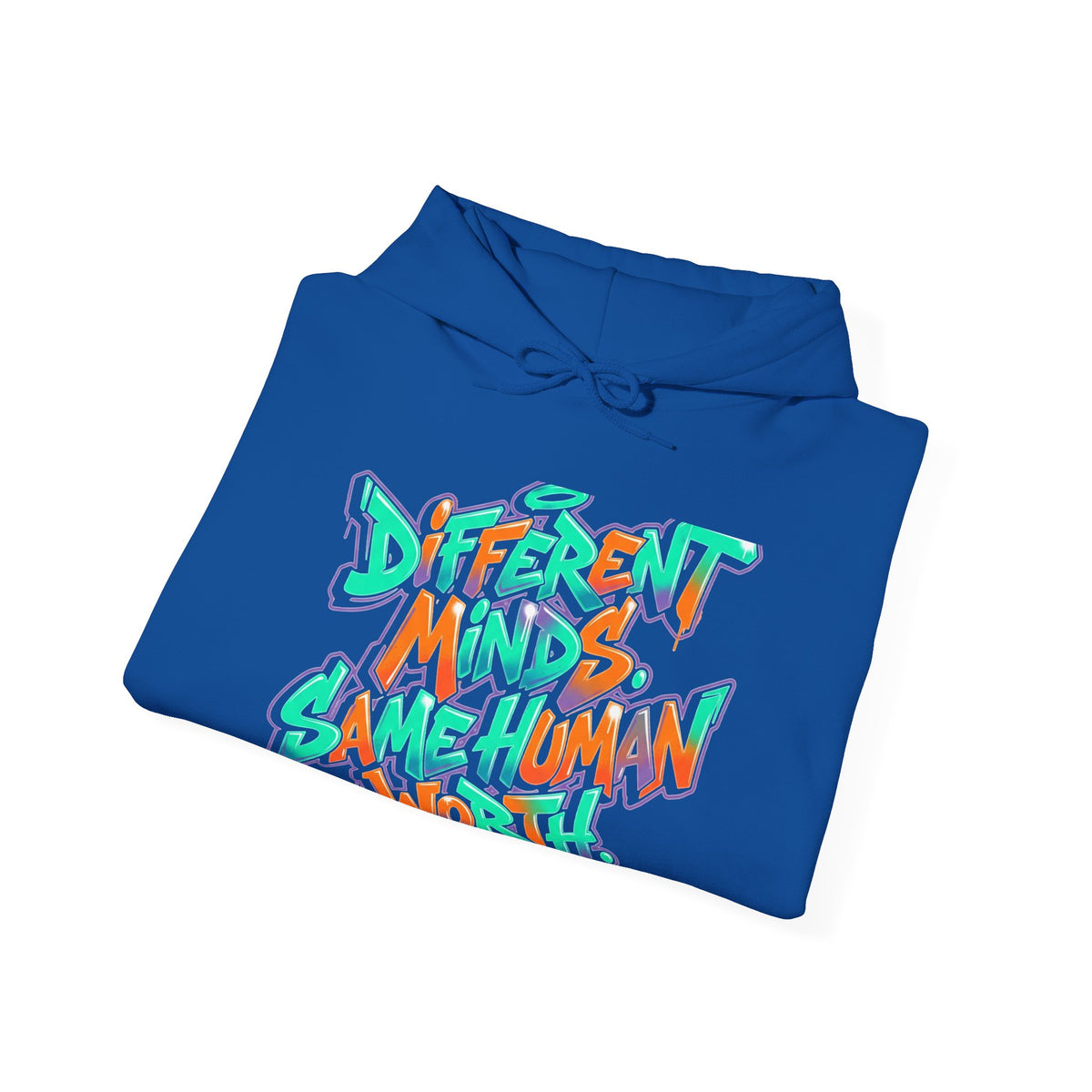 Hoodie — "Different Minds, Same Human Worth" Graffiti Streetwear Hoodie - Estrella & The Stars