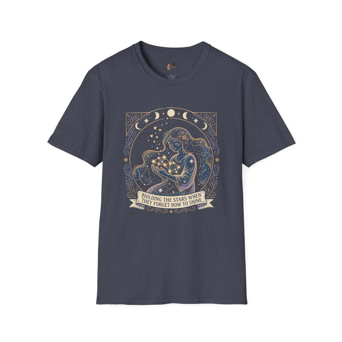 Celestial Embrace Graphic T-Shirt — "Holding the Stars When You Forgot How to Shine" - Estrella & The Stars