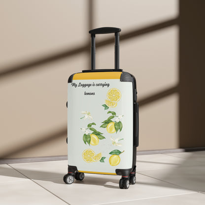 Trendy Lemon Print Suitcase - Stylish & Durable Travel Luggage - Estrella & The Stars