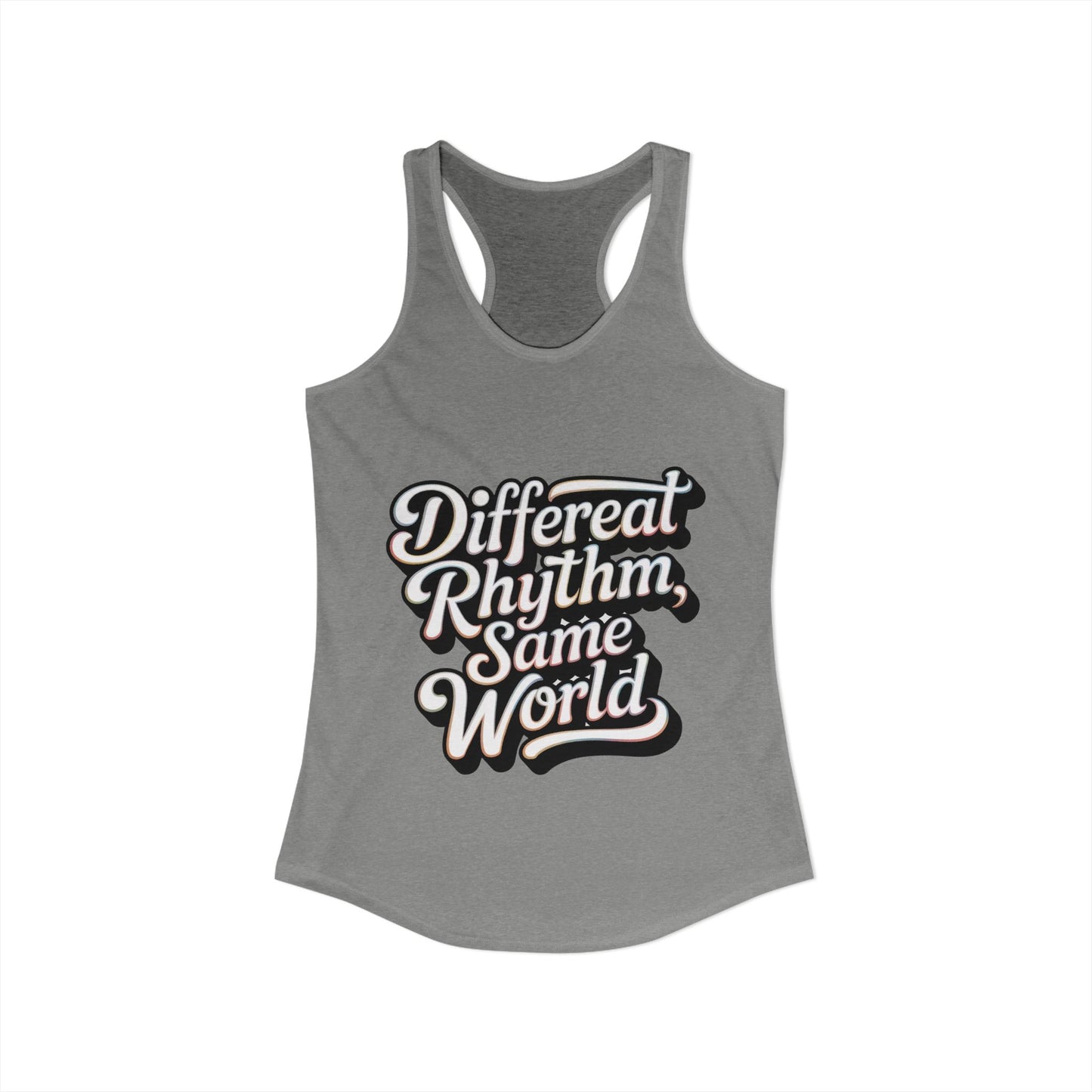 Different Rhythm Same World- Women's Ideal Racerback Tank - Estrella & The Stars
