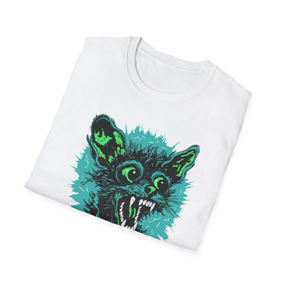 T-Shirt — 'Original: Follow Me For Advice' Retro Green Feral Cat Graphic - Estrella & The Stars