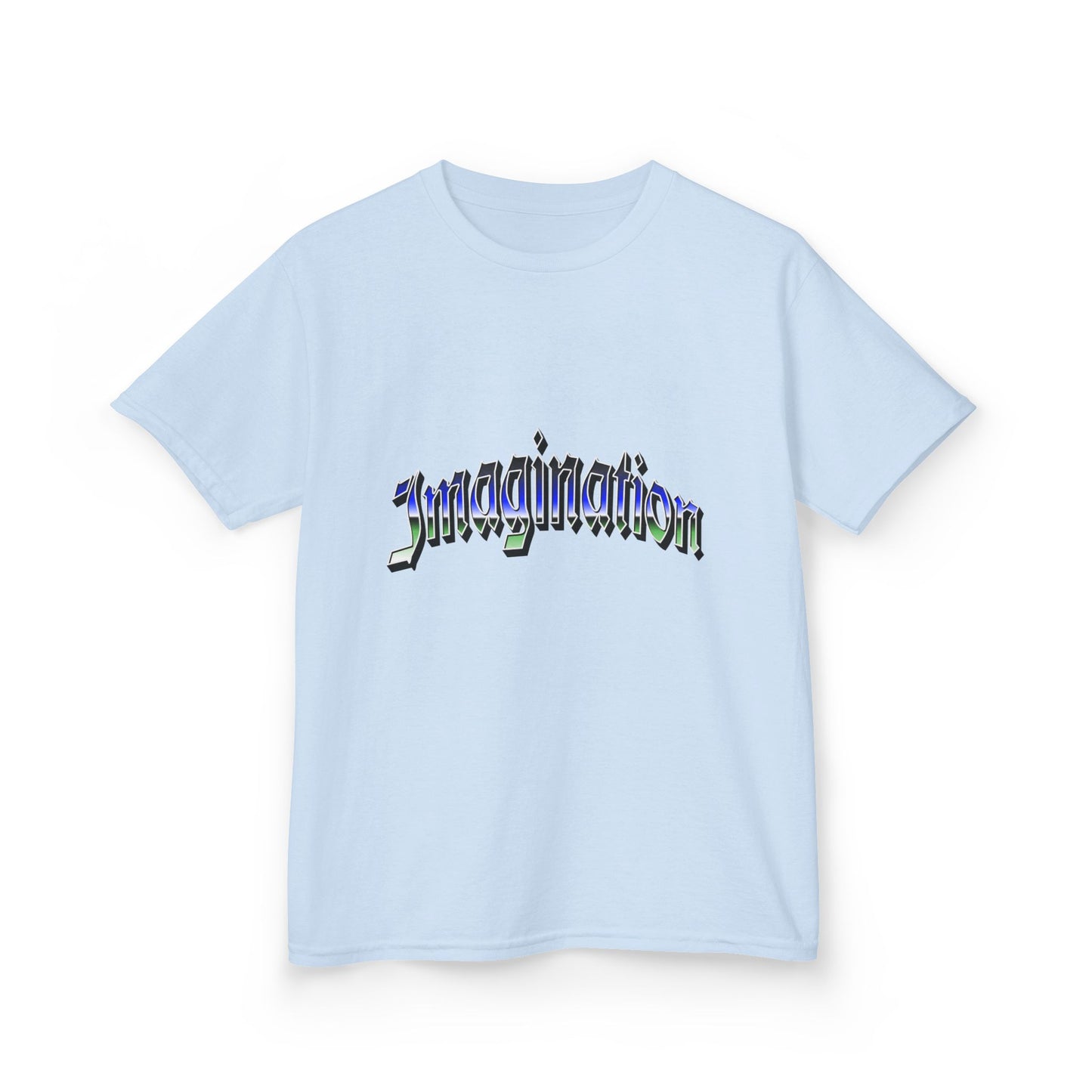 Imagination Kids T‑Shirt — Colorful Wavy Text Tee for Creative Kids - Estrella & The Stars