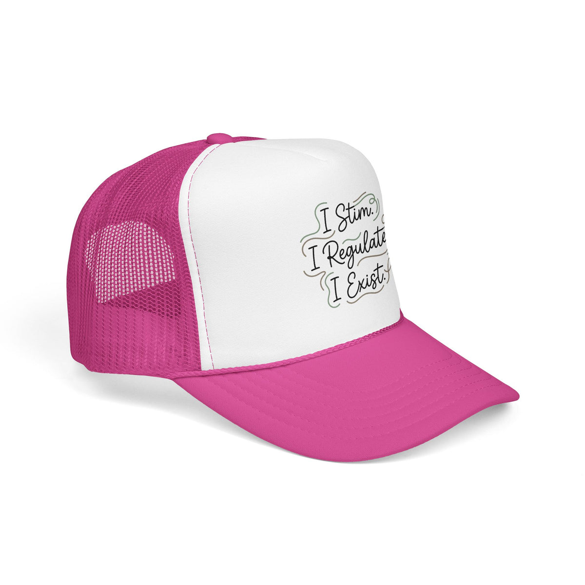 Abstract Ocean Wave Trucker Hat — Nautical Foam Mesh Cap - Estrella & The Stars