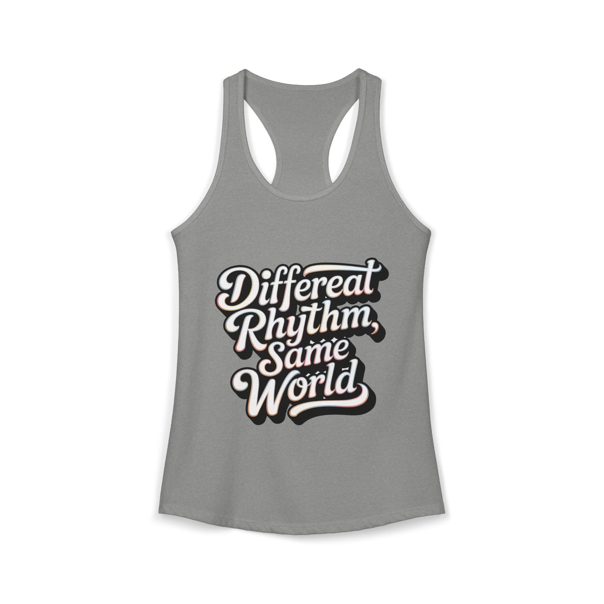 Different Rhythm Same World- Women's Ideal Racerback Tank - Estrella & The Stars