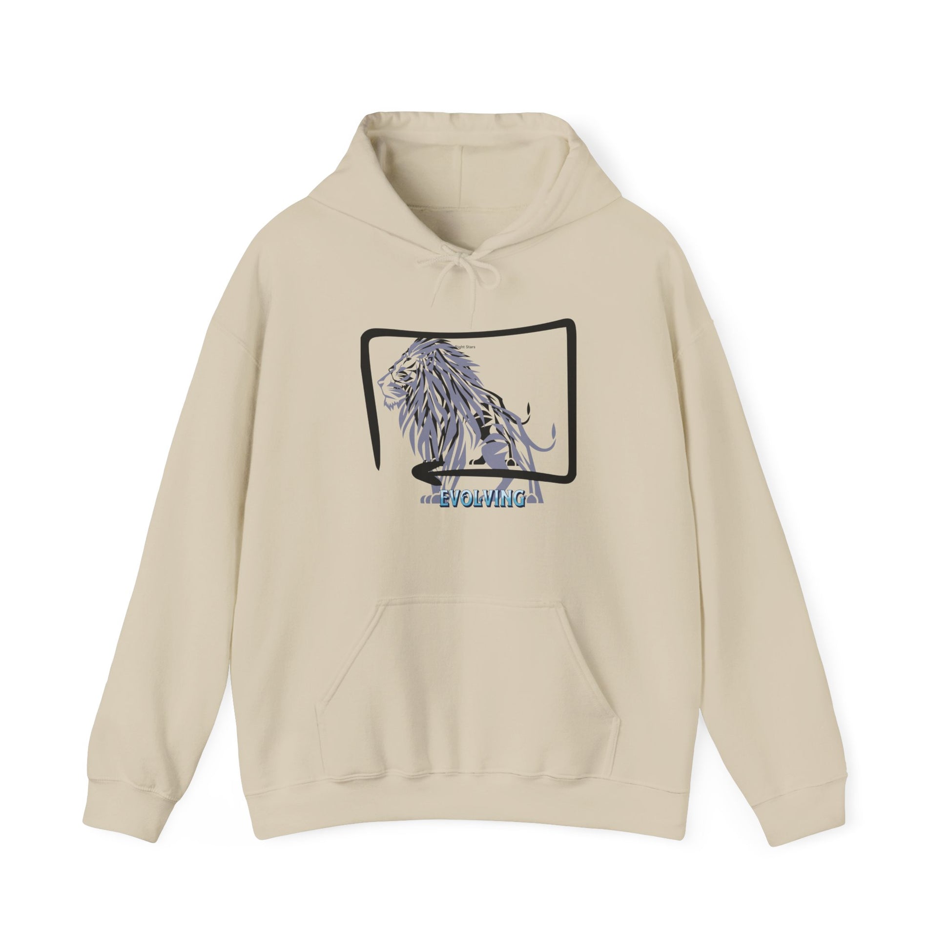 Lion Sketch Hoodie — Retro Frame Graphic "ROAR WILD" Sweatshirt - Estrella & The Stars