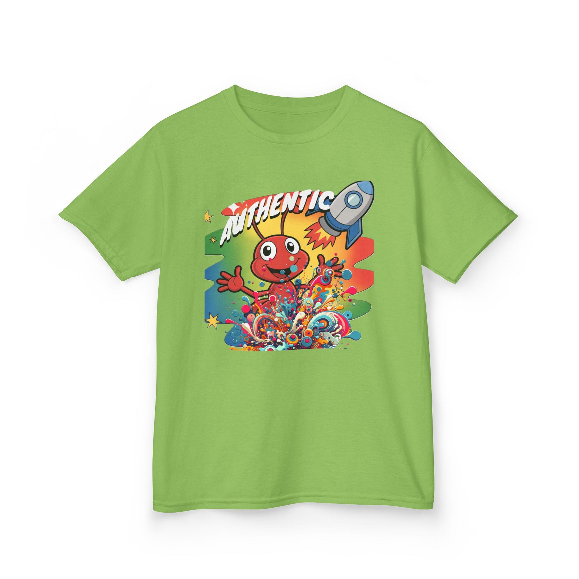 Authentic Rocket Kids T‑Shirt — Colorful Cartoon Space Monster Tee - Estrella & The Stars