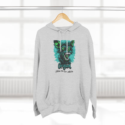 Wolf Graphic Hoodie — 'Original' Teal Roaring Wolf Fleece Pullover - Estrella & The Stars