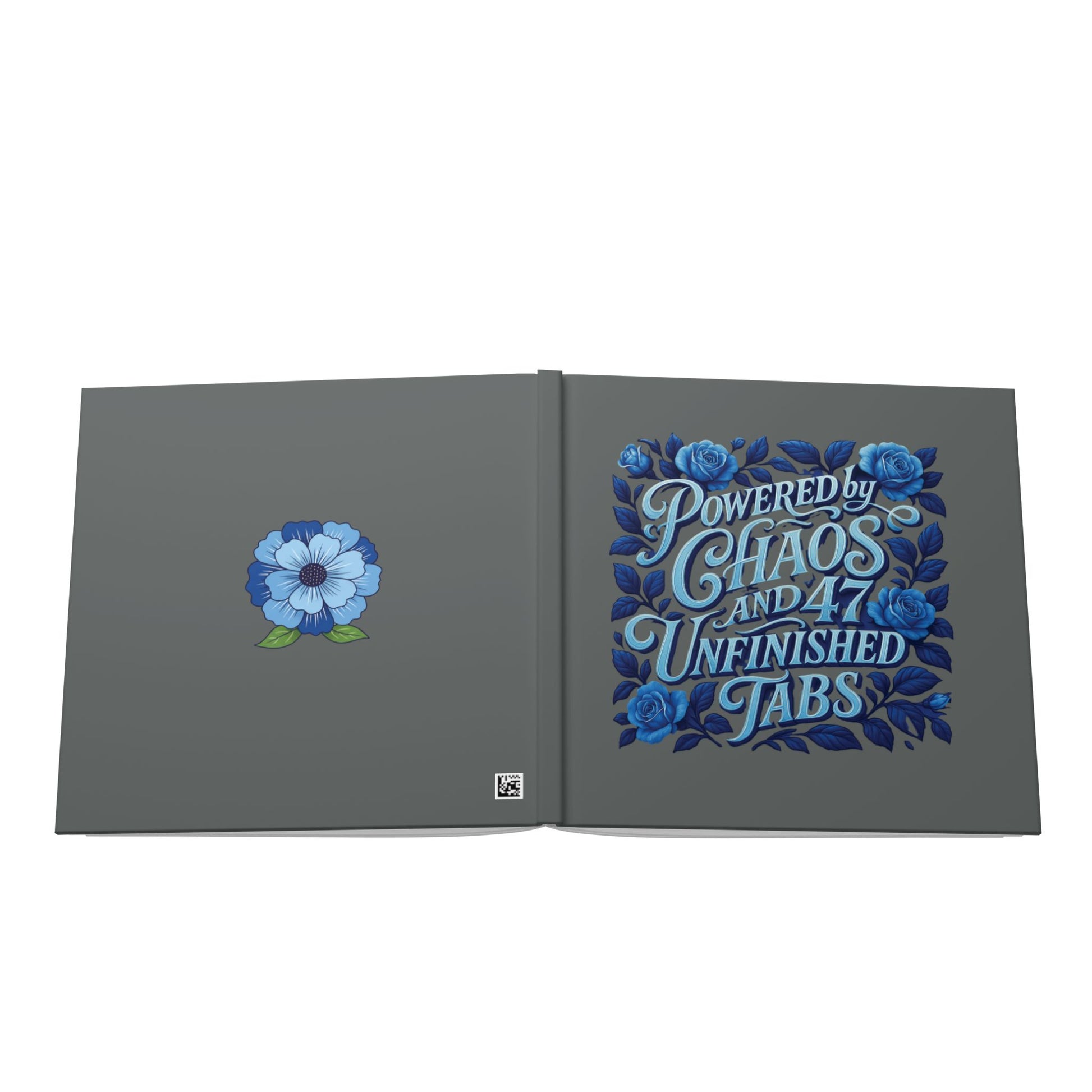 Hardcover Photo Book — "Powered by Chaos and 47 Unfinished Tabs" Floral Design - Estrella & The Stars