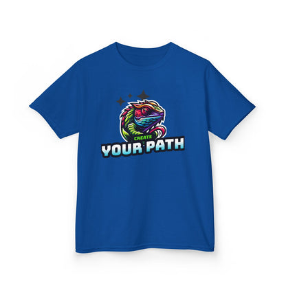 Kids T‑Shirt — Colorful Dragon Illustration "Create Your Path" - Estrella & The Stars